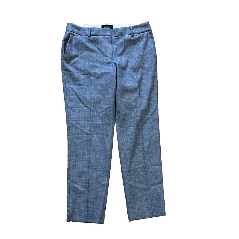 Talbots WOMENS SIZE 8 PETITE Blue Straight leg Hampshire Ankle Pants